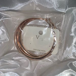 Rose gold plated hoop earrings